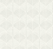 Palm Thatch Wallpaper - White/Gray Wallpaper