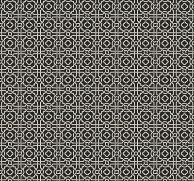 Pergola Lattice Wallpaper - Black/Taupe Wallpaper