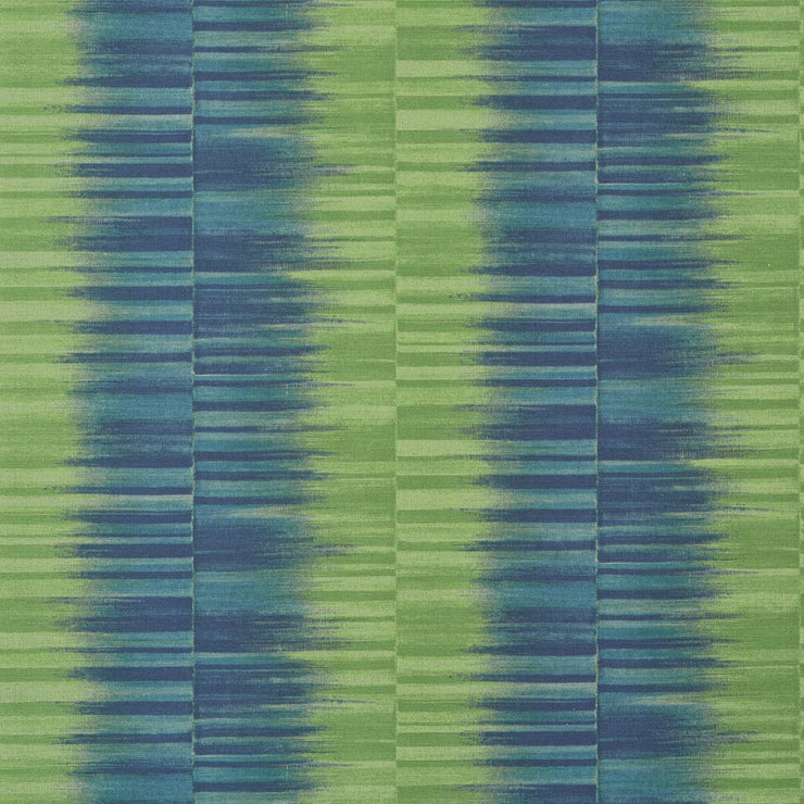Mekong Stripe - Green and Blue Wallpaper
