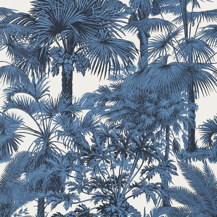 Palm Botanical - Navy Wallpaper