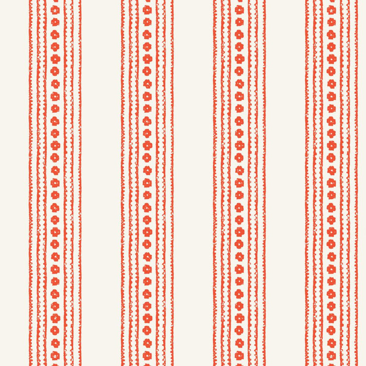 New Haven Stripe - Coral Wallpaper