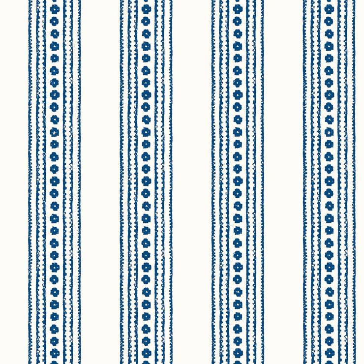 New Haven Stripe - Navy Wallpaper