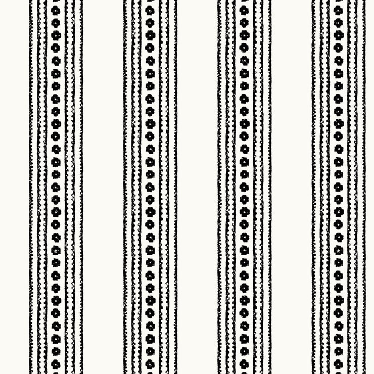 New Haven Stripe - Black Wallpaper
