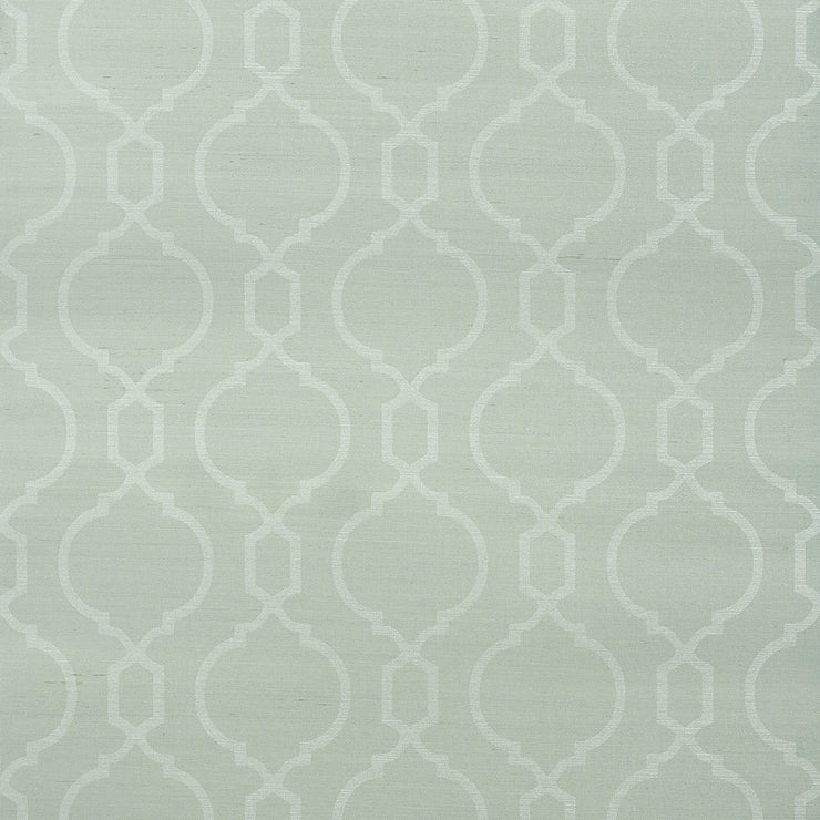 Cortney - White on Sea Mist Wallpaper