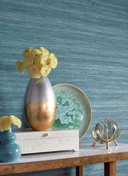 Wild Silk Wallcovering - Turquoise