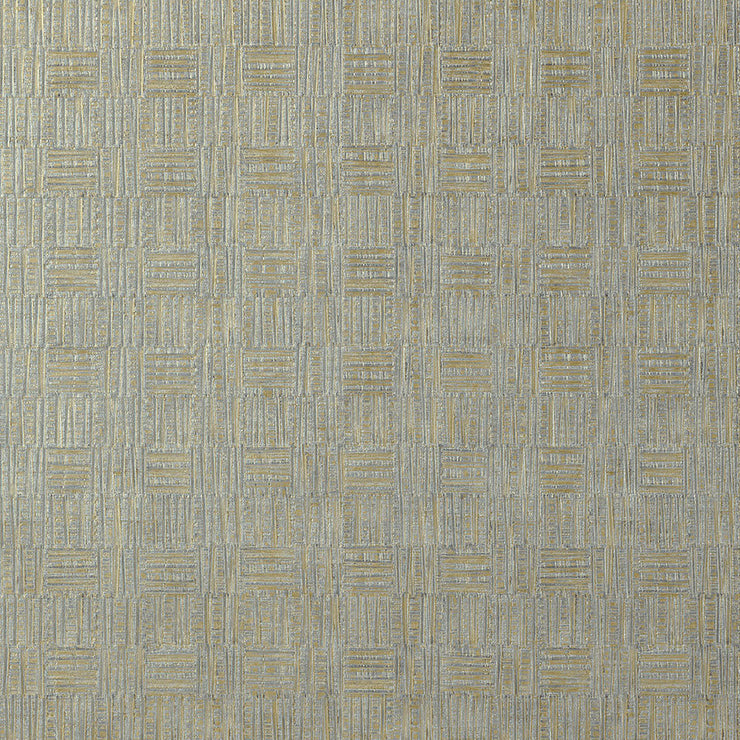 Tunica Basket - Grey with Metallic Gold Wallpaper