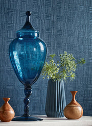 Tunica Basket Wallcovering - Navy