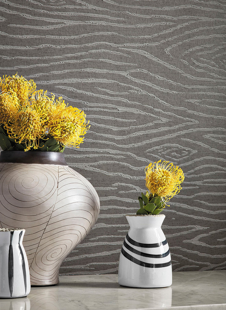 Haywood Wallcovering - Charcoal