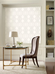 Ettched Lattice Wallpaper - Taupe
