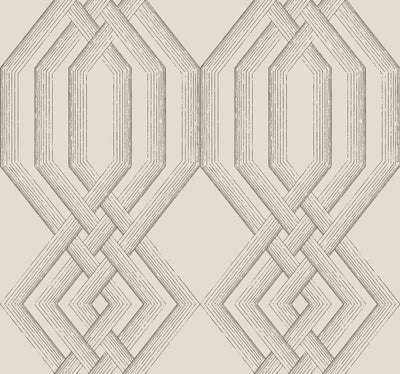 Ettched Lattice Wallpaper - Gray Wallpaper