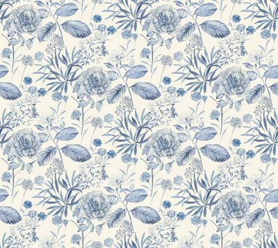 Midsummer Floral Wallpaper - Blue Wallpaper