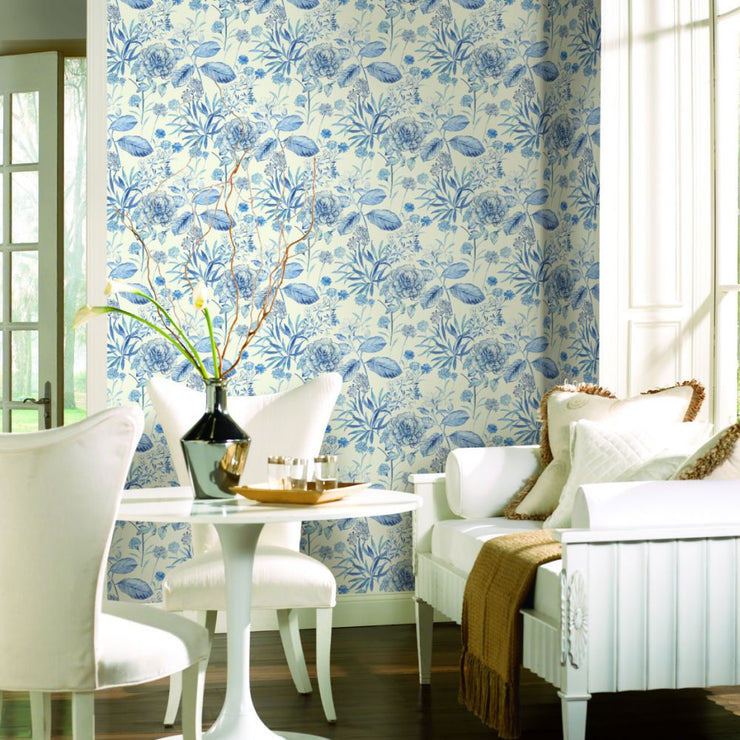 Midsummer Floral Wallpaper - Blue