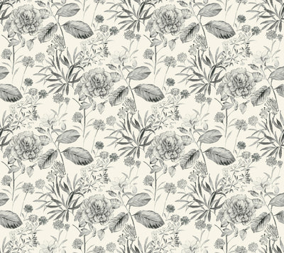 Midsummer Floral Wallpaper - Gray Wallpaper
