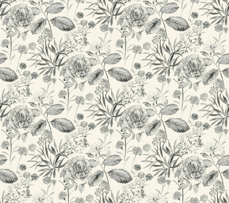 Midsummer Floral Wallpaper - Gray Wallpaper