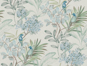 Handpainted Songbird Wallpaper - Turquiose Wallpaper