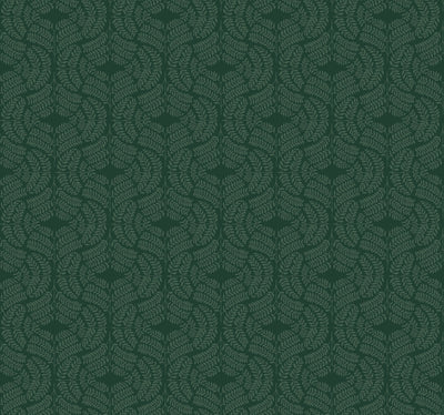 Fern Tile Wallpaper - Dark green Wallpaper