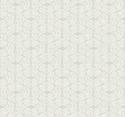 Fern Tile Wallpaper - Light Gray Wallpaper