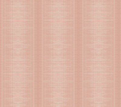 Silk Weave Stripe Wallpaper - Coral Wallpaper