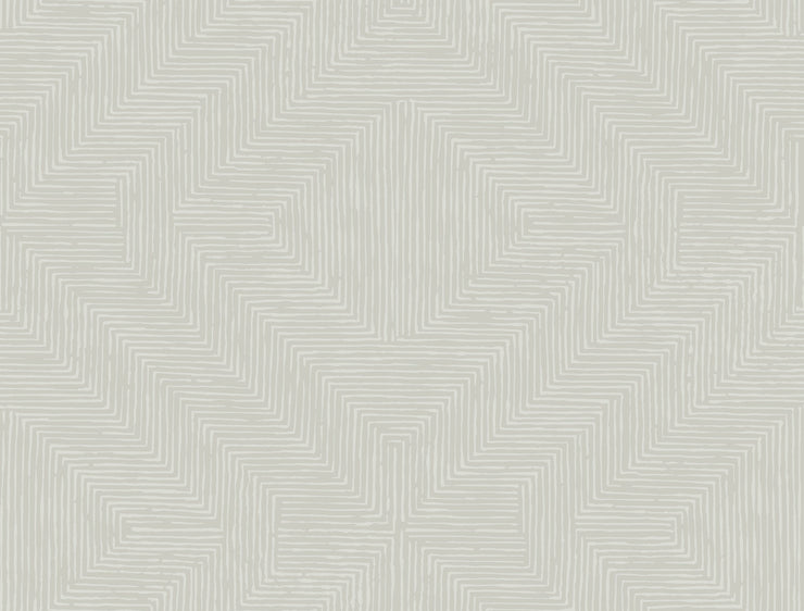 Diamond Channel Wallpaper - Light Gray Wallpaper