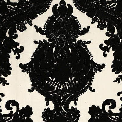 Heirloom Damask - Black Velvet Wallpaper