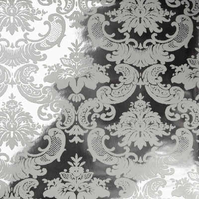 Madison - White & Silver Wallpaper