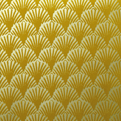 Art Deco Fans - Golden Wallpaper