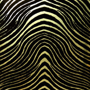 Zebra Stripes - Black & Gold Wallpaper