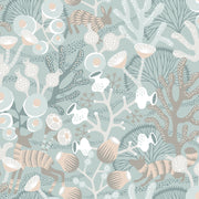 Korall Teal Meadow Wallpaper Wallpaper